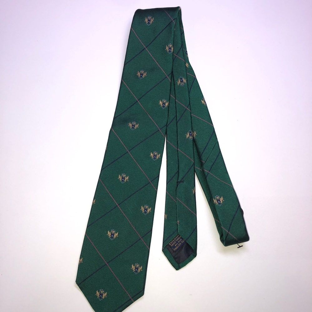 Ralph Lauren Style POSH Preppy Green Vintage Tie